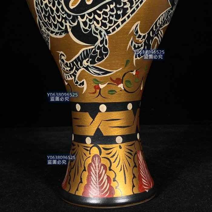 宋汝窯青龍寺御製款彩繪龍紋梅瓶，高29直徑14cm，4001643 官窯汝瓷建窯