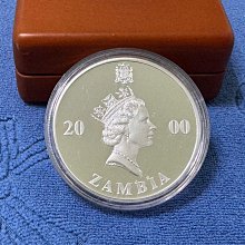 西元2000年發行，ZAMBIA造幣廠製，慶祝中華民國第十任總統就職彩色紀念