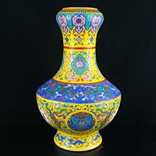大清乾隆琺瑯彩手繪花卉紋描金蒜頭瓶8038965官窯、民窯、禦窯| Yahoo拍賣