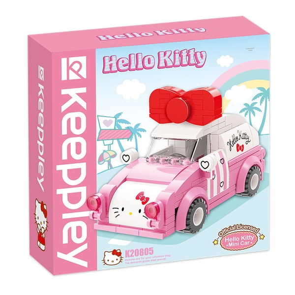 【震撼精品百貨】Hello Kitty 凱蒂貓-日本三麗鷗SANRIO Qman啟蒙積木 Hello Kitty 迷你車*46750