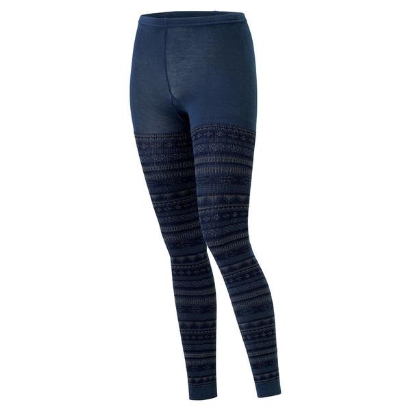 [好也戶外]mont-bell 女 JACQUARD TIGHTS圖騰內搭褲 海軍藍 NO.1107294NV
