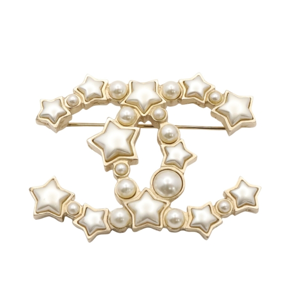 CHANEL 香奈兒 COCO 胸針 珍珠 金屬 【二手名牌BRAND OFF】