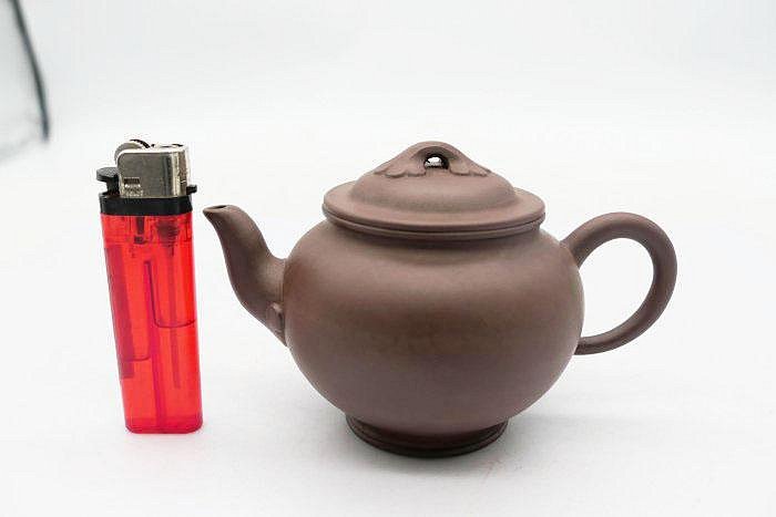 小蔡二手挖寶網) 早期宜興駱龍勤紫砂壺茶壺易碎總重量約172g 行家自行