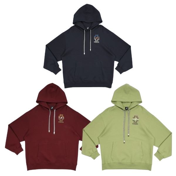 KANGOL 帽T 酒紅 抹茶綠 深藍 圖騰 棉T 中性 65551050-