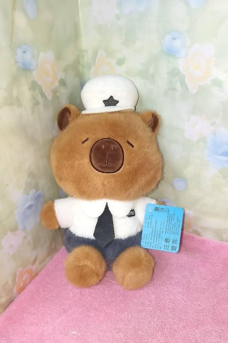 卡皮巴拉 海軍裝 水豚君 坐姿款 娃娃 玩偶 絨毛玩偶