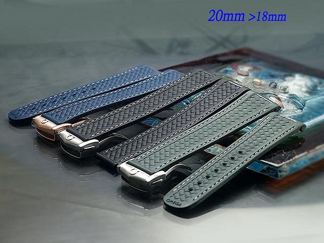 【時間探索】全新 OMEGA AQUA TERRA 海馬   代用摺疊扣氟橡膠錶帶  ( 20mm.21mm )金屬接頭(錶帶單購)