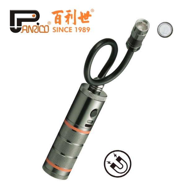 Panrico 百利世 B62B CREE雙磁鐵可彎曲LED手電筒軟管工作燈 3W充電手電筒LED燈