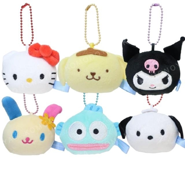 小禮堂 Sanrio 三麗鷗 絨毛玩偶吊飾 (大頭款) Kitty 漢頓 酷洛米 帕恰狗 布丁狗