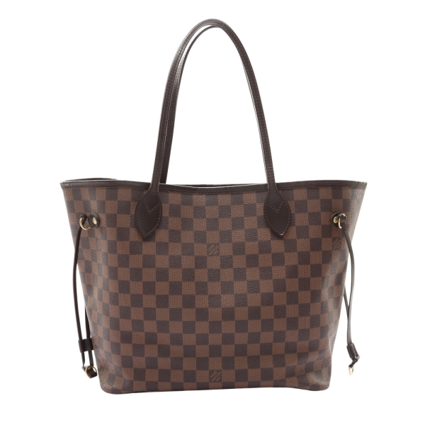 LOUIS VUITTON LV 路易威登 Neverfull MM 手提包 棕色 棋盤格帆布 N51105 【二手名牌BRAND OFF】