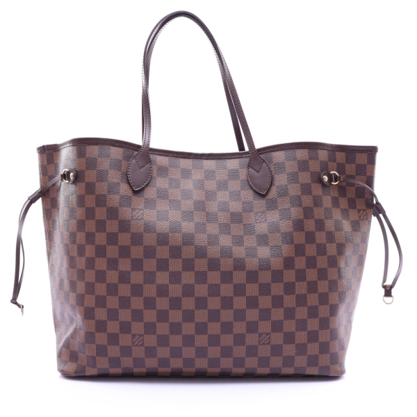 LOUIS VUITTON LV 路易威登 棕色 棋盤格 帆布 Neverfull GM 肩背包 N41358 【二手名牌BRAND OFF】