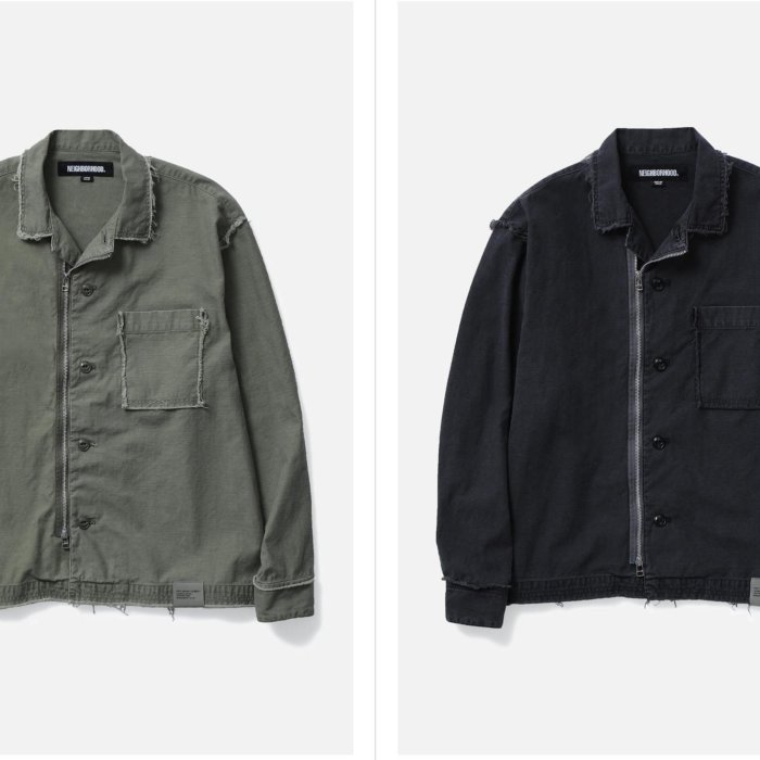 ジャケット・アウター NEIGHBORHOOD UNTRIMMED ZIP SHIRT LS Neighborhood Untrimmed Zip Long Sleeve Shirt | 251AQNH-SHM06