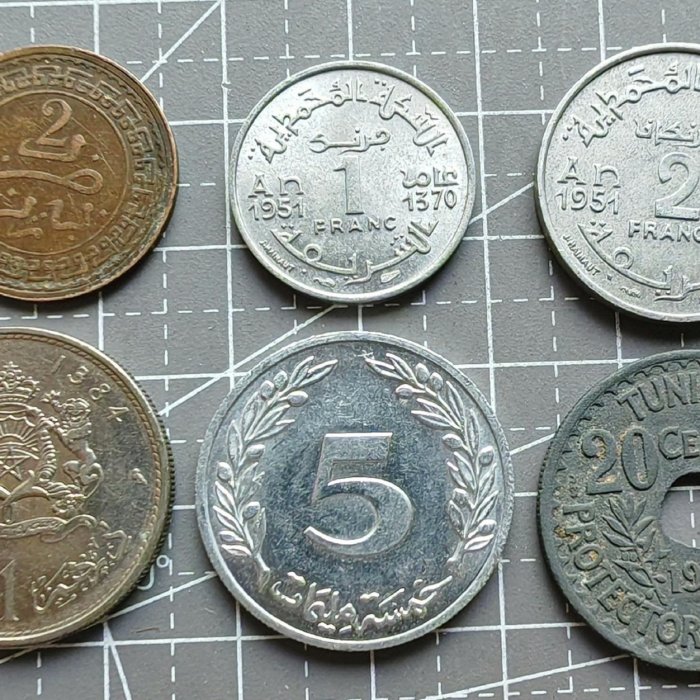 摩洛哥古錢幣嚴選1951-1965年珍藏版硬幣銅幣幣種| Yahoo拍賣