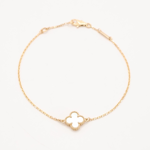 Van Cleef & Arpels 梵克雅寶 Sweet Alhambra 手鍊 18K黃金 珍珠母貝 【二手名牌BRAND OFF】