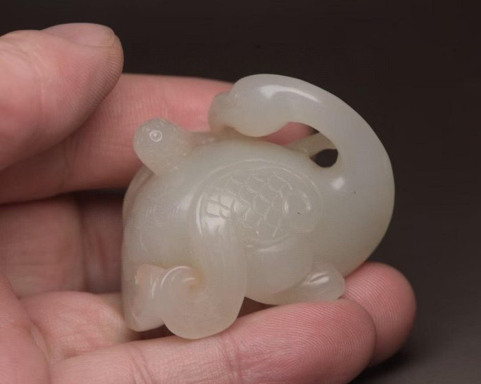 和田玉如意山料白玉鵝雕玉器文玩古玉56g 4.5cm | Yahoo拍賣