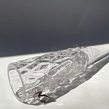 北村真一宇吹硝子花器全新原盒掛花入つらら銀制配件6cm直徑30cm 花道