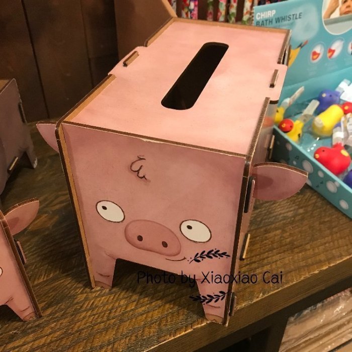 “正品” 德國原產Werkhaus木質手工DIY創意組裝動物紙巾餐巾紙盒