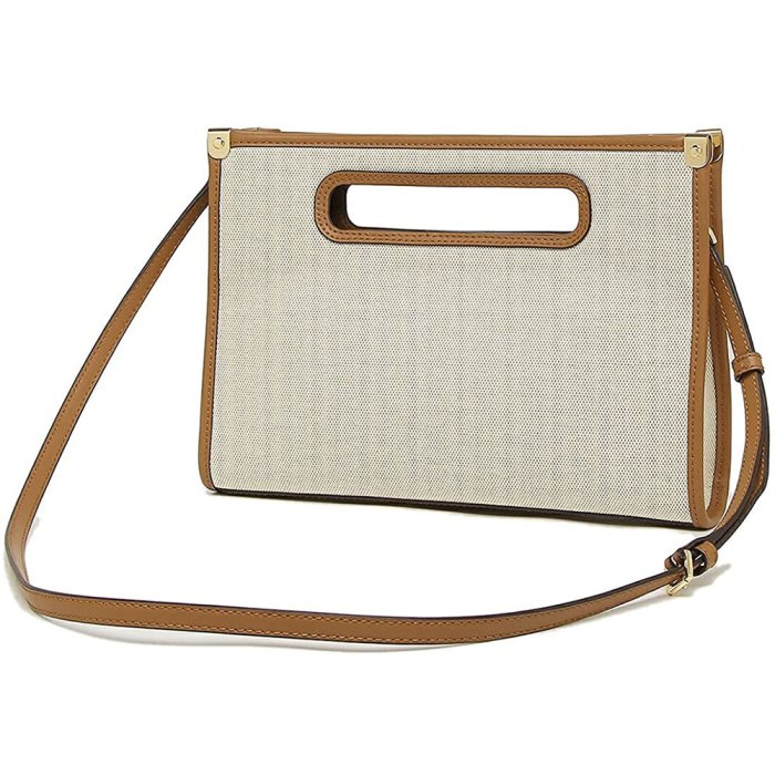 【Michael Kors】專櫃新款 JANE系列超輕帆布手提/單肩包兩用包