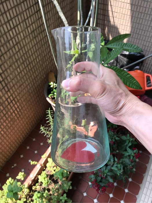 混搭顕示品味 玻璃 水壺 花器 西班牙 再生玻璃 出清 紅心 冷水壺 飲料壺 愛買家族