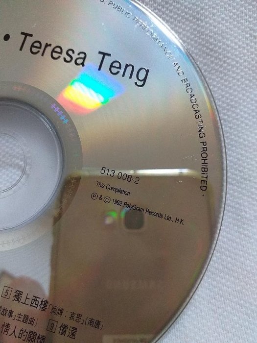 小小竹) 鄧麗君難忘的.Teresa.Teng 1992 polygram HK .早期古董CD
