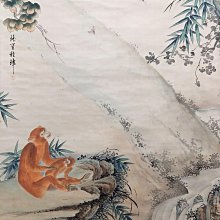 編號20839 畫家程璋四尺中堂畫猴子畫手繪畫畫工精細【藏寶古玩