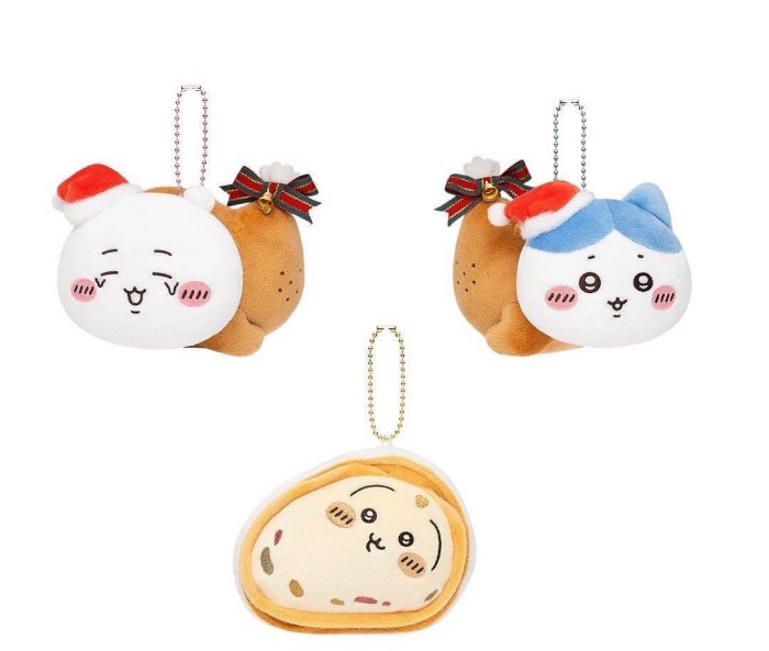 ＊日式雜貨館＊ 日本 吉依卡哇 泰迪熊系列 吉伊卡哇 數量限定款 小八貓 烏薩奇 古本屋 小桃鼠 泰迪熊裝扮款 掛件 聖誕節限定 烤雞吉伊卡哇 現貨