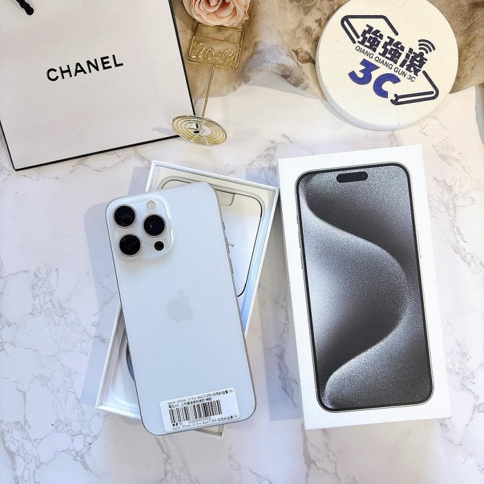 二手 iPhone 15 Pro Max 512G 白鈦色*56552(店保365天）