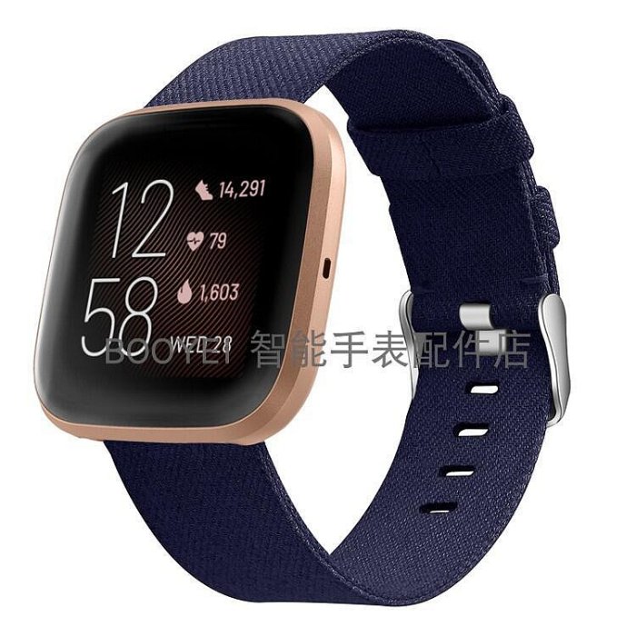 手錶配件 錶帶Fitbit Versa 2 Lite版兼用智慧手錶表帶 尼龍帆布時尚潮流腕帶配