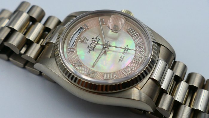 【美好時光】罕見型號勞力士ROLEX 18039白K款Daydate超級完整大全配特殊面（18038 18238 18239參考）