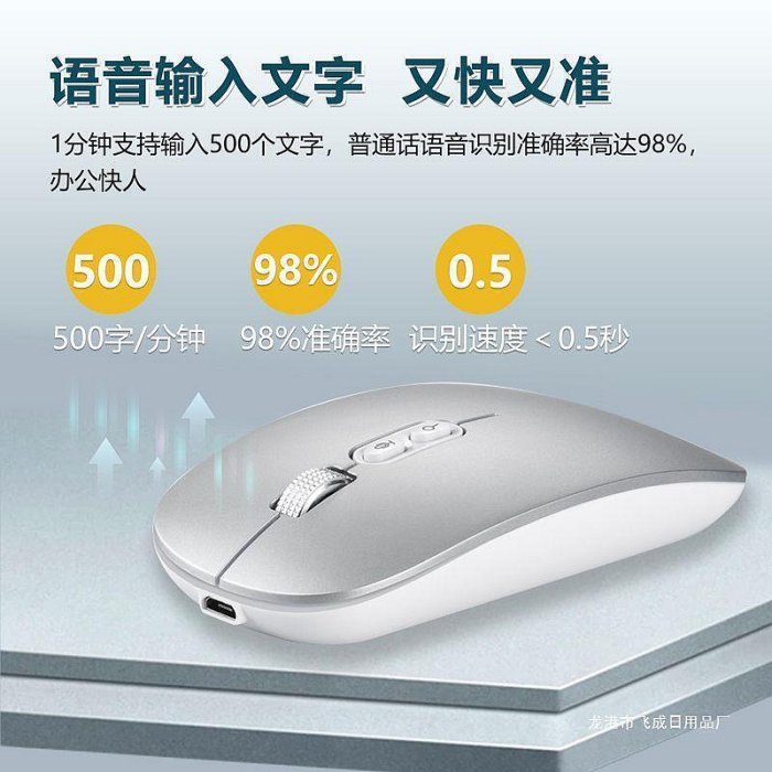 ai人工智慧語音無線滑鼠可充電打字翻譯搜尋筆記本電腦通用