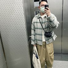 少穿近全新20AW AURALEE SURI ALPACA SHAGGY CHECK BLOUSON GRAY GREEN