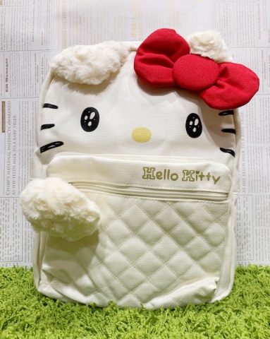 【震撼精品百貨】凱蒂貓 Hello Kitty~日本SANRIO三麗鷗 KITTY 後背包-白#67860