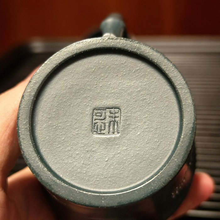 嚴選舊藏回流朱可心款竹節壺民國原礦綠泥手工藝作與勁節凌雲竹影詩畫