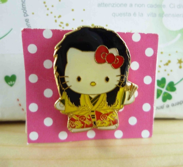 【震撼精品百貨】Hello Kitty 凱蒂貓~KITTY造型徽章-土蜘蛛黑髮