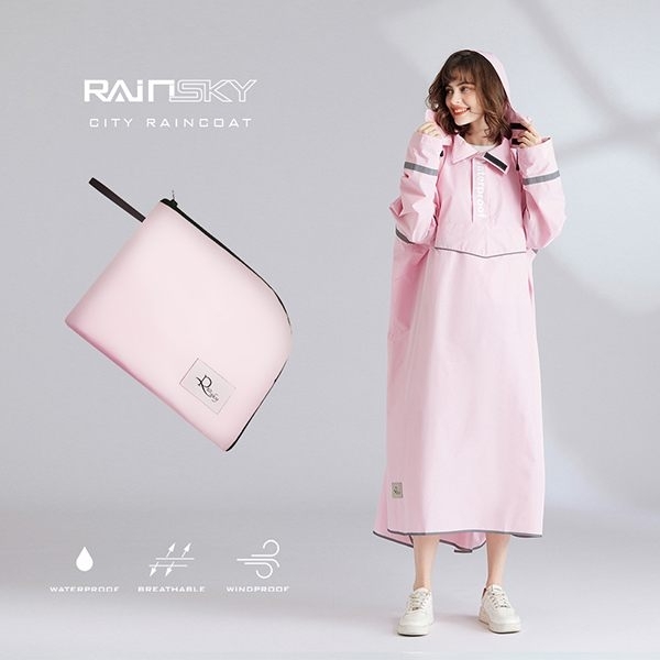【RainSKY】城市風衣 / 雨衣_長版雨衣 連身雨衣 輕便型雨衣 超輕質雨衣 日韓雨衣 (多色可選)
