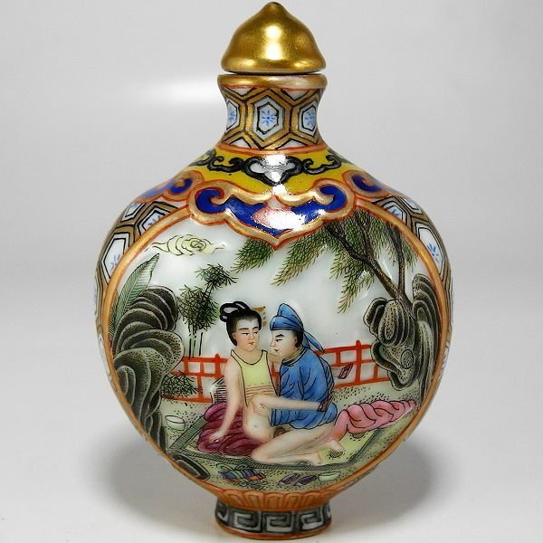 鈺礦居】。清代~乾隆粉彩春宮鼻煙壺006。免運費| Yahoo拍賣