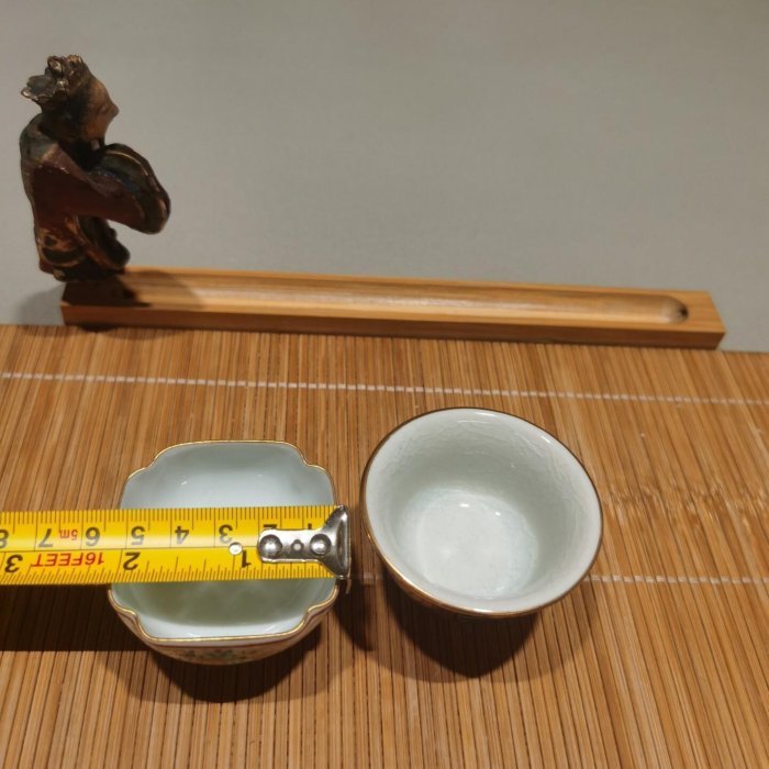 嚴選日本回流明治大正時期九谷燒茶杯，雙面開窗手繪珍藏限量僅2個九谷