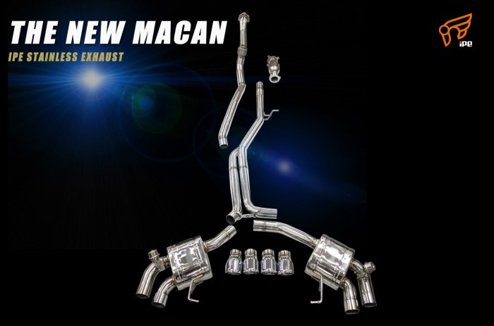 【YGAUTO】IPE 保時捷 Porsche Macan 2.0（95B / 2019-）中尾段閥門排氣管 升級 底盤