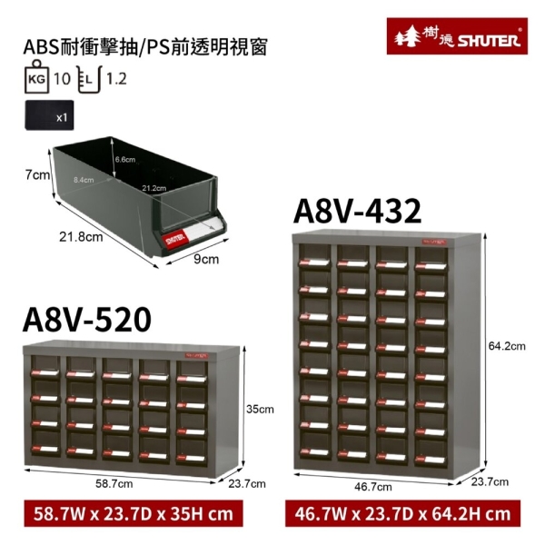 開發票台製工具櫃16格抽屜A8V-416 零件置物櫃鐵櫃材料櫃工具櫃收納櫃