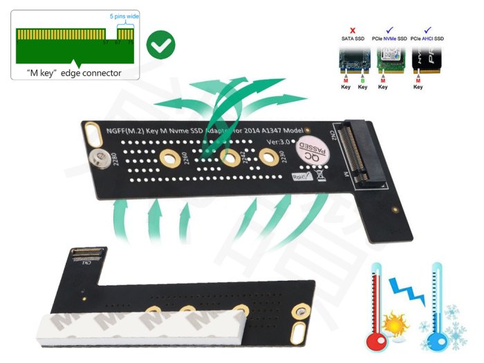 【熊讚】三代加強散熱 Mac Mini 2014 Late A1347 轉接 SSD PCIe NVMe SSD硬碟卡