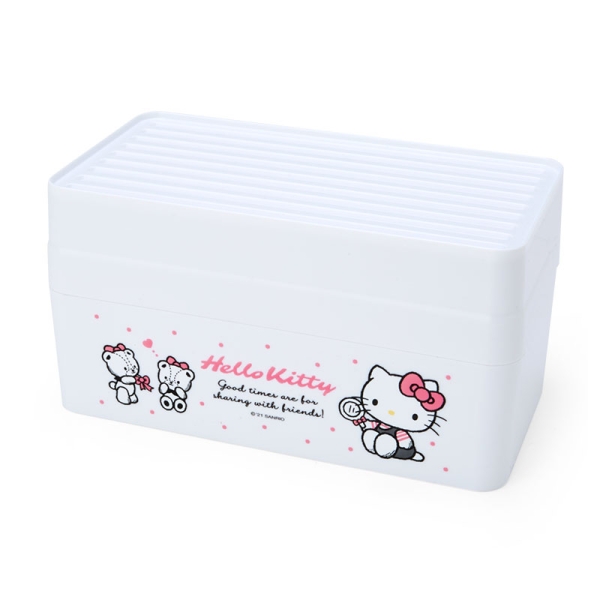 【震撼精品百貨】凱蒂貓 HELLO KITTY~日本SANRIO三麗鷗-磁鐵口罩收納盒-白*25860