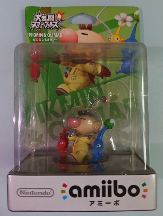 amiibo 皮克敏與歐力馬 Pikmin & Olimar 全明星大亂斗系列 任天堂正版日版手辦 全版本通用 全新未開封，盒子背面略舊，買回去拆封玩