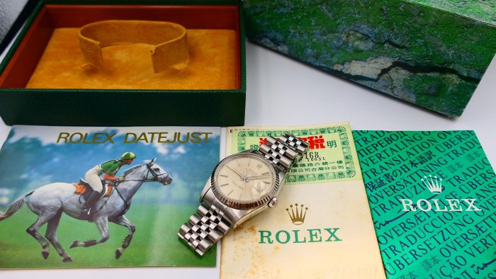 【美好時光】1990年份ROLEX勞力士16234特殊窗簾面盒單全超美品（錶帶已整新不虛）116234 16014參考