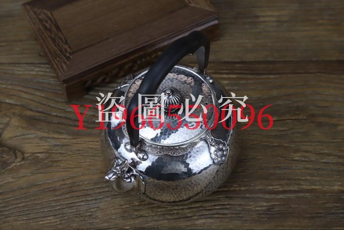 銀壺波斯獸口銀壺純銀999 純手工打家用燒水煮茶銀壺純銀煮茶銀壺云肩紋