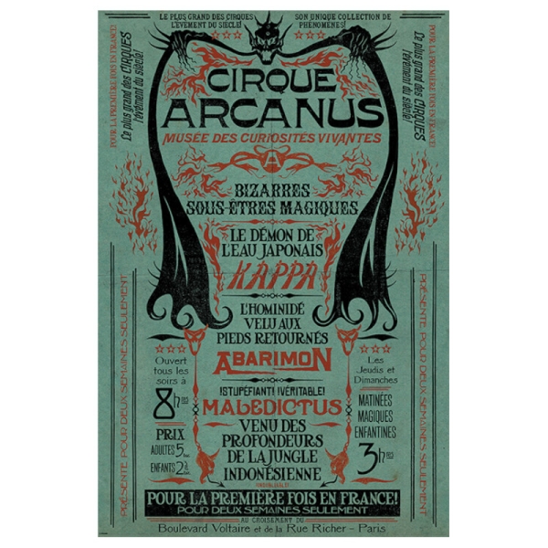 *【怪獸與牠們的產地】神秘馬戲團(Le Cirque Arcanus) 宣傳海報