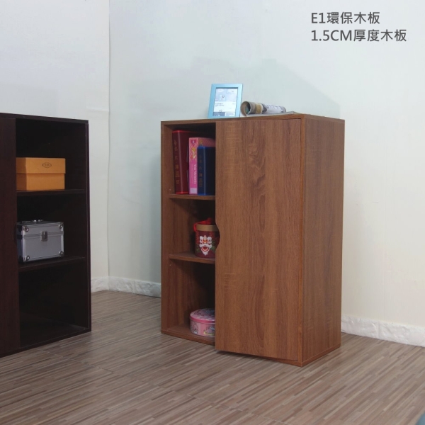 【品味玩傢】單門六格書櫃 展示架 書架 附門款式 寬69公分/E1環保材質