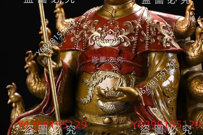 旧 西藏 純銅 全銅 高浮彫鏨刻 彩繪描金 覺沃仏 仏像 銅製