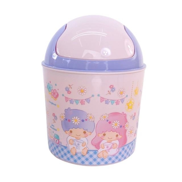 【震撼精品百貨】Little Twin Stars KiKi&LaLa 雙子星小天使~三麗鷗 雙子星桌上型平衡蓋垃圾桶*99734