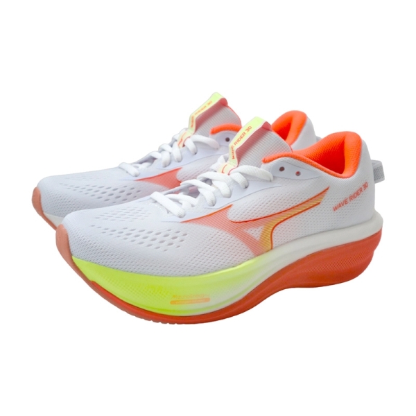 美津濃 Mizuno WAVE RIDER 30 SW 慢跑鞋 女鞋 白/橘黃 J1GW262171 no340