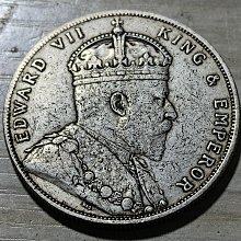 1908年英領海峡植民地エドワード7世 小型1ドル銀貨 美品❗️ 1908年英屬海峽壹圓銀幣愛德華七世頭像海峽殖民地幣農民收藏銀質豐富幣