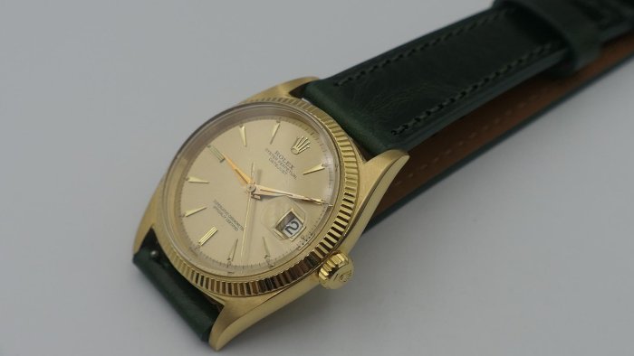 【美好時光】深綠皮帶超對味，最襯ROLEX的錶帶！20mm收16mm ROLEX男錶用皮錶帶 1601 1803 16234 18238